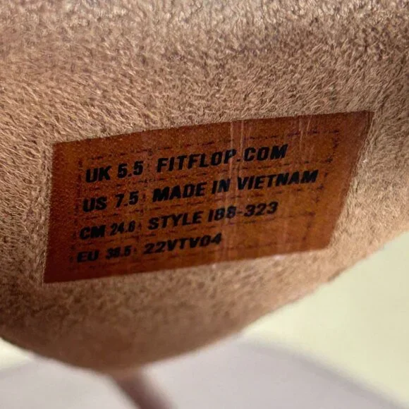 Fitflop Lulu Toe Post Thong Sandals Womens 7.5 Metallic Rose Gold Leather Casual - Picture 8 of 9